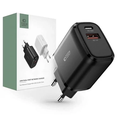 Tech-Protect C 20W Töltő adapter - fekete