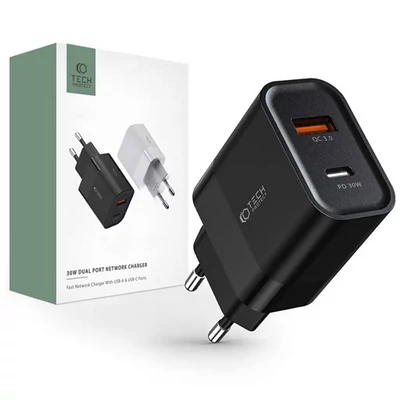 Tech-Protect C 30W Töltő adapter -  fekete