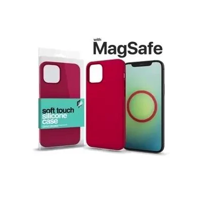 XPRO™ MagSafe rögzítésű Soft Touch Szilikon tok Apple iPhone 15 Pro Max piros