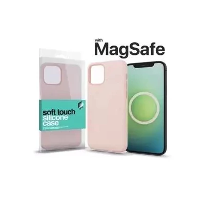 XPRO™ MagSafe rögzítésű Soft Touch Szilikon tok Apple Iphone 15 Pro krétarózsaszín