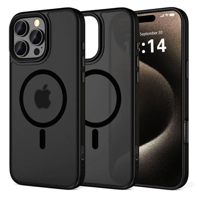 Tech-Protect MAGMAT Magsafe matte black tok - iPhone 16 Pro