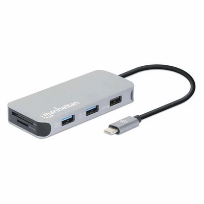 Manhattan USB-C Dock / Card reader, Ethernet, HDMI, USB-A (x3) and USB-C