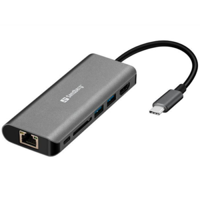 Sandberg USB-C Dock HDMI LAN SD USB,61W
