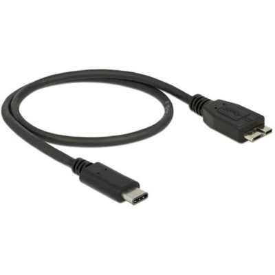 Delock 83676 SuperSpeed USB kábel (USB 3.1, Gen 2) USB Type-C dugó - USB Micro-B típusú dugó 0.5m