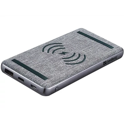 Sandberg 10 000 mAh-s powerbank PD 20 W-tal és vezeték nélküli töltéssel
