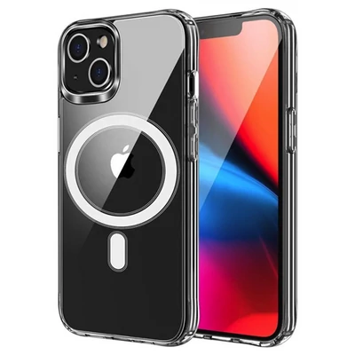 iPhone 14 Pro Clear Mag Cover tok, MagSafe kompatibilis, átlátszó