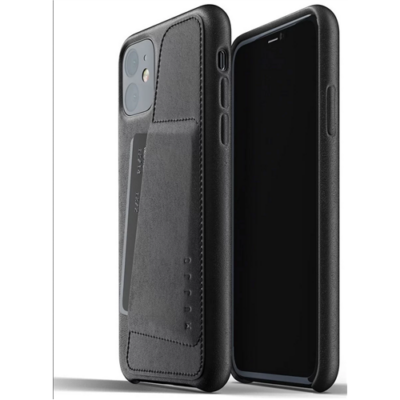 Mujjo iPhone 11 Leather Wallet Case fekete