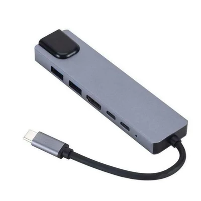 eSTUFF USB-C 6 az 1-ben Mobile Hub – HDMI, RJ45, USB 2.0