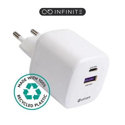 eSTUFF INFINITE USB-C Charger EU PD 67W GaN - White