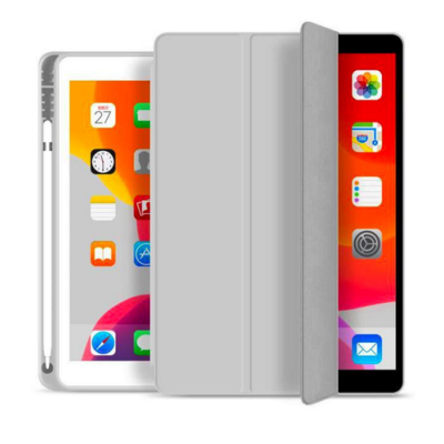 eSTUFF iPad 9.7 Seattle Apple Pencil szürke bőr tok