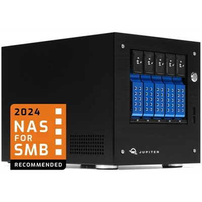 120TB Jupiter Mini High-Performance 10GbE Desktop NAS with Industry Leading Reliability, 5 Bay, 2x 10GB + 2x 1GB Ethernet ports