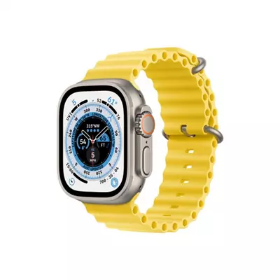 Apple Watch Ultra GPS + Cellular – 49 mm-es titántok, sárga óceán szíj