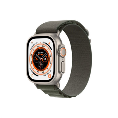Apple Watch Ultra GPS + Cellular – 49 mm-es titántok, zöld alpesi pánt (S)