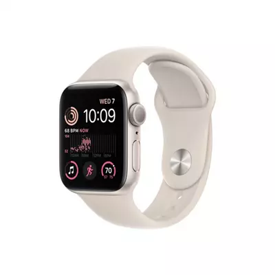 Apple Watch SE (2022) GPS – 40 mm-es csillagfény alumíniumtok, csillagfény sportszíj
