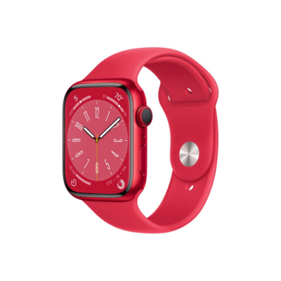 Apple Watch Series 8 GPS + Cellular – 45 mm-es (PRODUCT)RED alumíniumtok, (PRODUCT)RED sportszíj