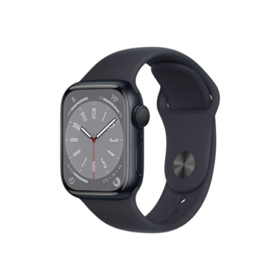 Apple Watch Series 8 GPS – 41 mm-es éjfekete alumíniumtok, éjfekete sportszíj