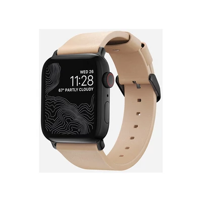 Nomad Modern Strap Slim Natural, black - Apple Watch 7 (41mm)/6/SE/5/4 (40mm)/3/2/1 (38mm)