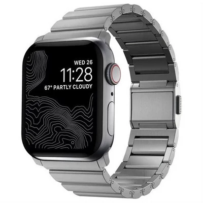Nomad Titanium Band, silver - Apple Watch Ultra (49mm) 8/7 (45mm)/6/SE/5/4 (44mm)/3/2/1 (42mm)