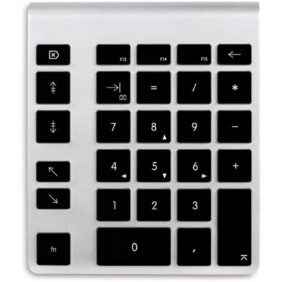 NewerTech 28-Key Wireless Aluminum Numeric Keypad. Black Color /  Bluetooth