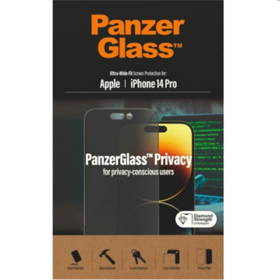 PANZER GLASS Apple iPhone 14 Pro Ultra-Wide, Anti-bacteria, Privacy üvegfólia 