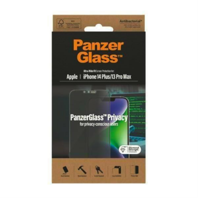 P2773 - PANZER GLASS Ultra-Wide Fit Anti-bacterial Glass for Apple iPhone 13 Pro Max / 14 Max - Privacy