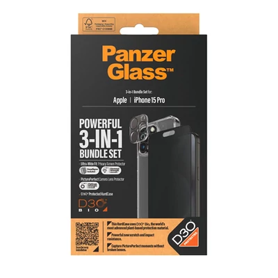 P2810 - PANZERGLASS Screen Protector iPhone 2023 6.1 Pro Ultra-Wide Fit w. EasyAligner - Privacy