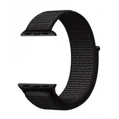 Apple Watch 38/40/41/42mm tépőzáras szíj - fekete