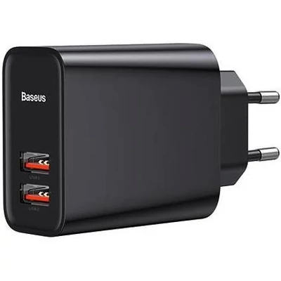 Baseus Speed PPS 2XUSB hálózati gyorstöltővég 30W fekete