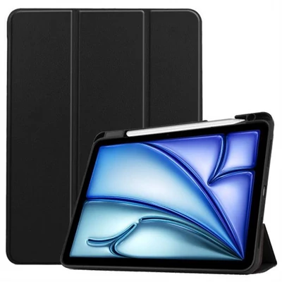 iPad Air 4/5/6/7 iPad Pro 11" tok - fekete pencil tartós