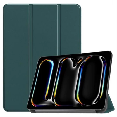 iPad Pro 7 11 hüvelykes 2024 tablet tok, sötétzöld