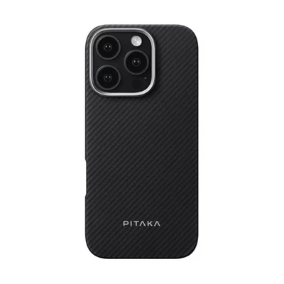 PITAKA Ultra-Slim Woven tok iPhone 16 Pro - Black/Gray