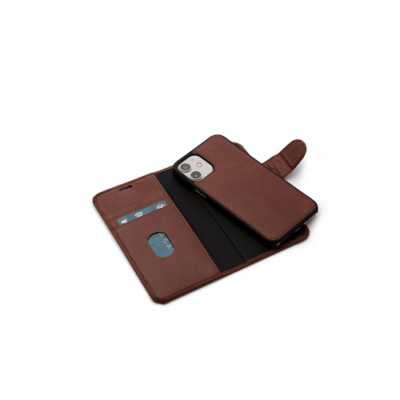 Trunk TR-WA1254-BRW iPhone 12 Mini Wallet, Brown Leather Wallet case