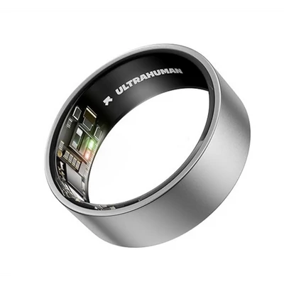 Ultrahuman Ring Air - Smart Ring, Charger, USB Cable / Size-12- Raw_Titanium