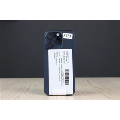 Használt Apple iPhone 15 Pro 128GB Kék Titán AB US-5751