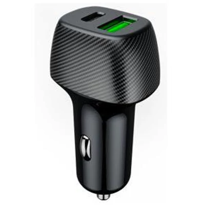 eSTUFF Dual Car Charger USB-C (20W)+ USB-A (18W)