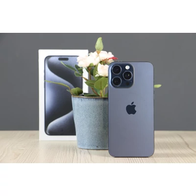 Használt Apple iPhone 15 Pro Max 256GB Blue Titanium C+ US-7929