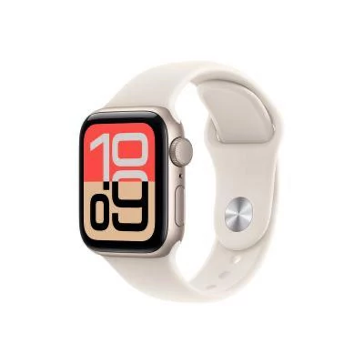 Apple Watch SE 3 GPS 44mm Starlight Aluminium Case with Starlight Sport Band - S/M