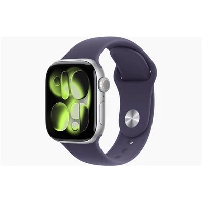 Apple Watch S11 GPS 46mm Silver Aluminium Case with Purple Fog Sport Band - S/M