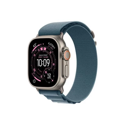 Apple Watch Ultra 3 Cellular 49mm Natural Titanium Case with Light Blue Alpine Loop - Medium