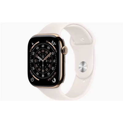 Apple Watch S11 Cellular 42mm Gold Titanium Case with Light Blush Sport Band - S/M