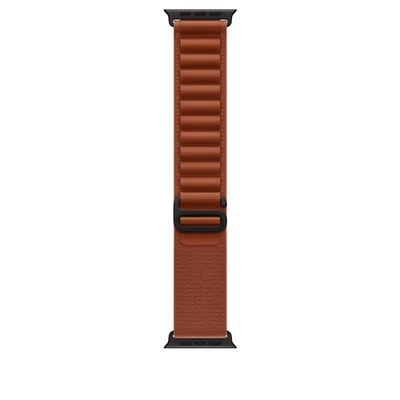 Apple Watch 49mm Loop:  Terra Cotta Alpine Loop - Medium - Black Titanium Finish