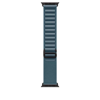 Apple Watch 49mm Loop:  Light Blue Alpine Loop - Medium - Black Titanium Finish
