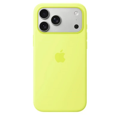 Apple iPhone 17 Pro Max Silicone Case with MagSafe – Neon Yellow