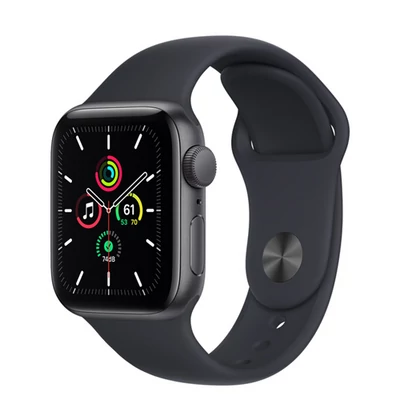 Apple Watch SE (v2) GPS, 40mm Space Grey Aluminium Case with Midnight Sport Band - Regular