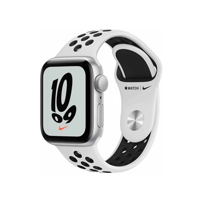 Apple Watch Nike SE (v2) Cellular, 40mm Silver Aluminium Case with Pure Platinum/Black Nike Sport Band - Regular