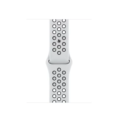 Apple Watch 41mm Nike Band:  Pure Platinum/Black Nike Sport Band - Regular