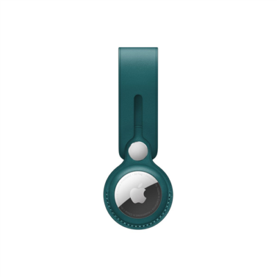 AirTag Leather Loop - Forest Green