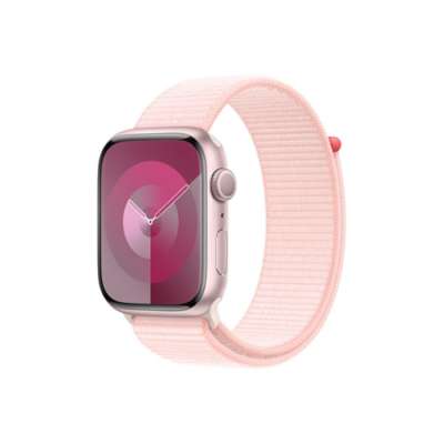 Apple Watch S9 GPS 45mm Pink Alu Case w Light Pink Sport Loop