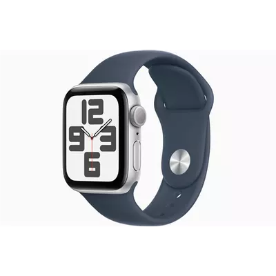 Apple Watch SE3 Cellular 40mm Silver Alu Case w Storm Blue Sport Band - S/M