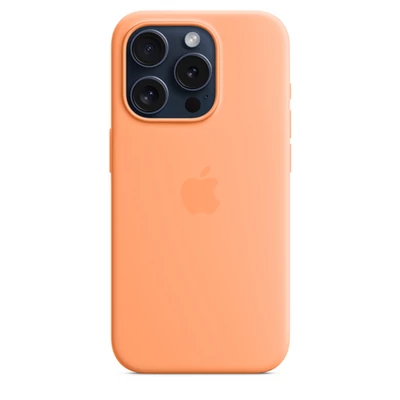 Apple iPhone 15 Pro Silicone Case w MagSafe - Orange Sorbet